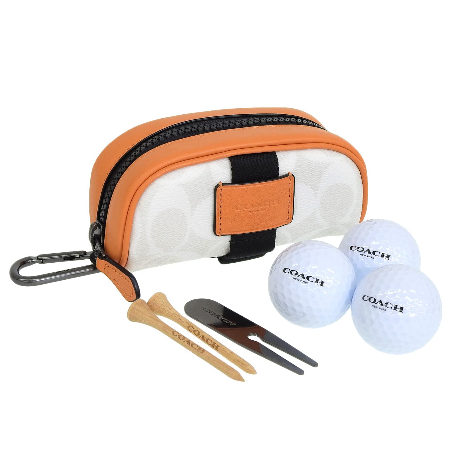 Amazon | [コーチ] COACH ゴルフボールケース ポーチ バッグ ホワイト