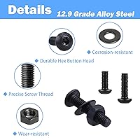 Vista 4 de Surtido de 702 tornillos métricos M3, tapa de botón hexagonal M3, tornillos de máquina M3, tornillos y tuercas surtido con llave Allen