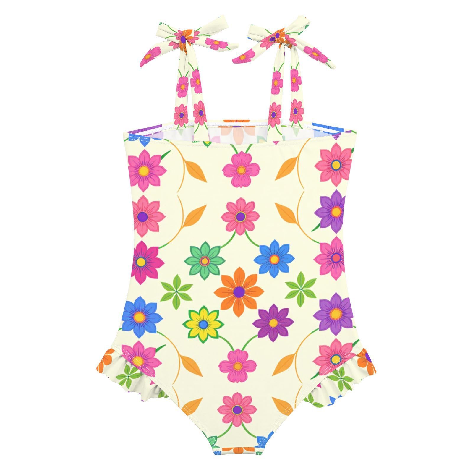 FRODOTGV Costume da bagno intero da ragazza ad asciugatura rapida, costume da bagno sportivo estivo per bambine