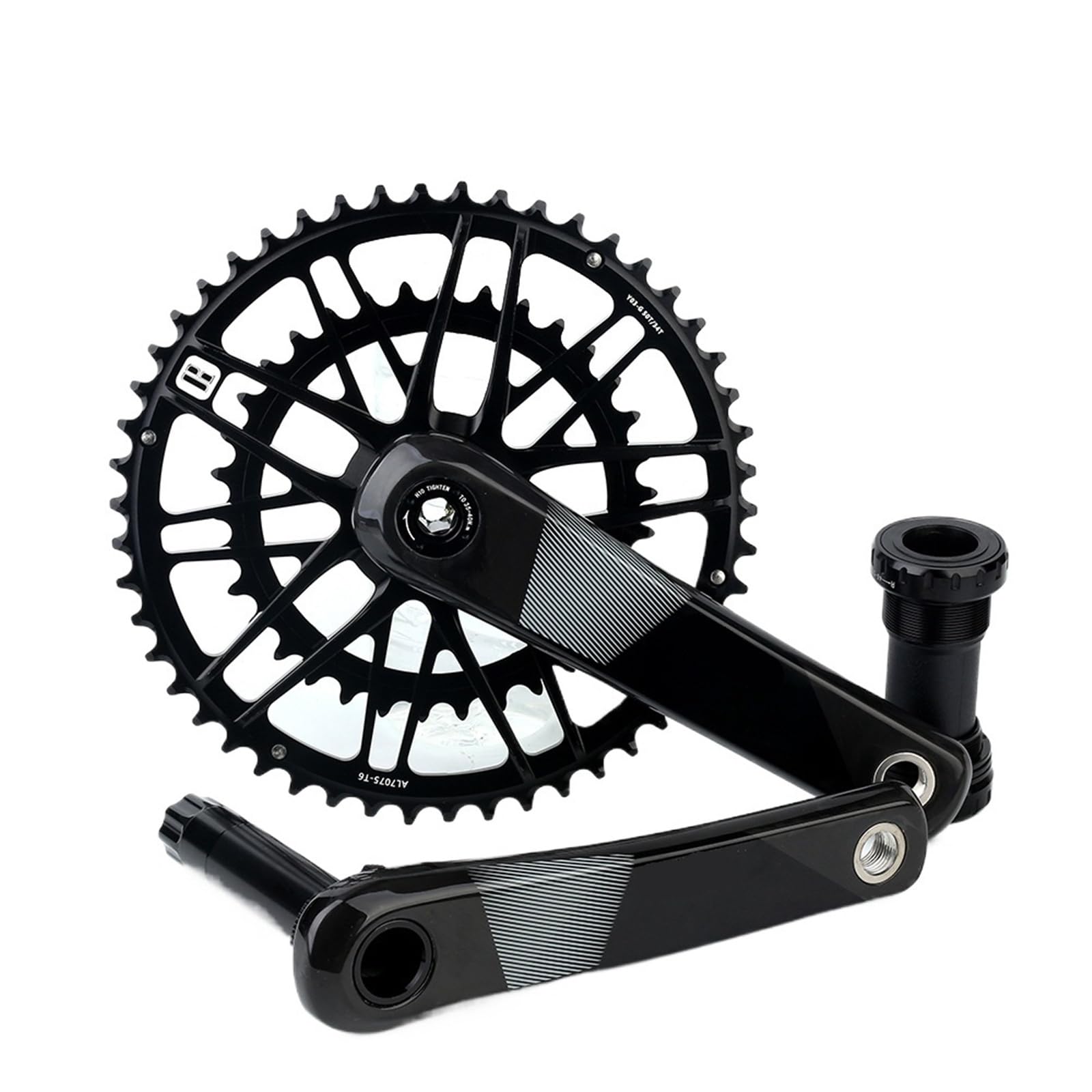 Compatible avec Le pédalier de vélo de Route en Fibre de Carbone RIRO 11/12 Vitesses, Fixation directe 170 mm, Plateaux et manivelles 50-34T, 53-39T et 46-52T / 725 (boîtier de pédalier)