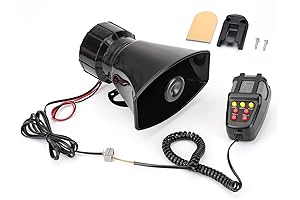Car Siren Horn 7 Tone with Microphone ,12V 100W Emergency Sound Amplifier