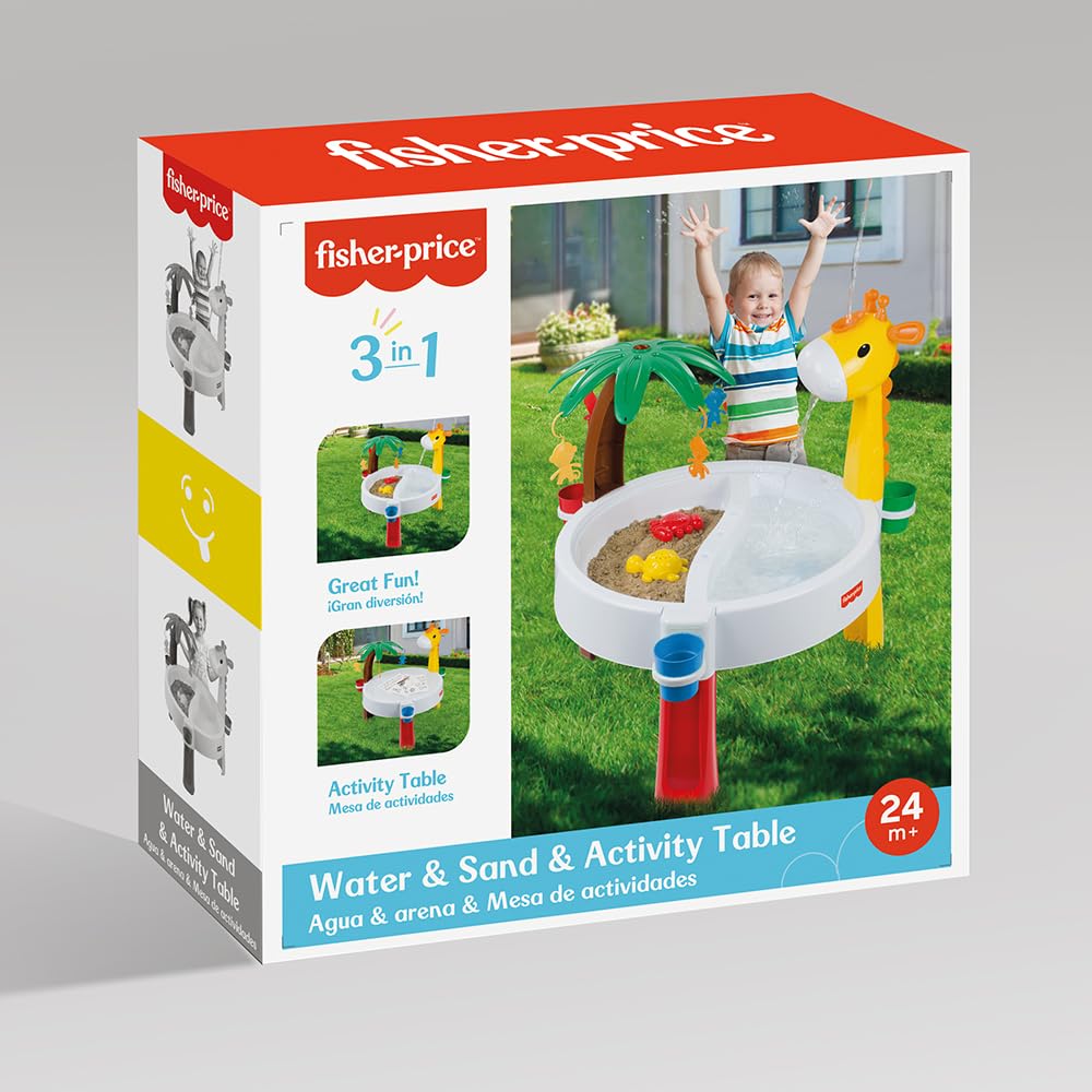 Gefüllter Fisher Price Spielzeug Wasser und Sand Aktivitätstisch