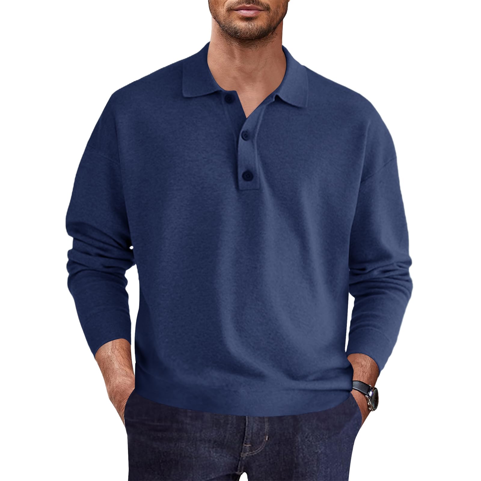 トップス BoTT Button Down Knit Polo (navy) BoTT / BUTTON DOWN KNIT POLO / NAVY | Sophomore