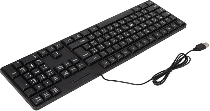 Durable ABS Material Arabic Keyboard with 104 Keys USB Interface for Desktop Computers
