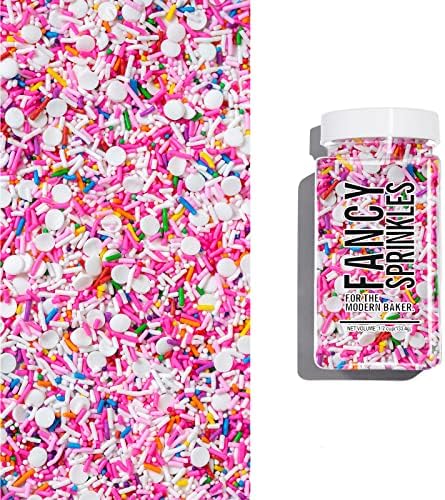 Fancy Sprinkles Animal Crackers Sprinkles, Real Sugar, For Ice Cream, Cookies, Cakes, Cupcakes, Dessert Decorating, Pink & Rainbow Sprinkles (0.5c)