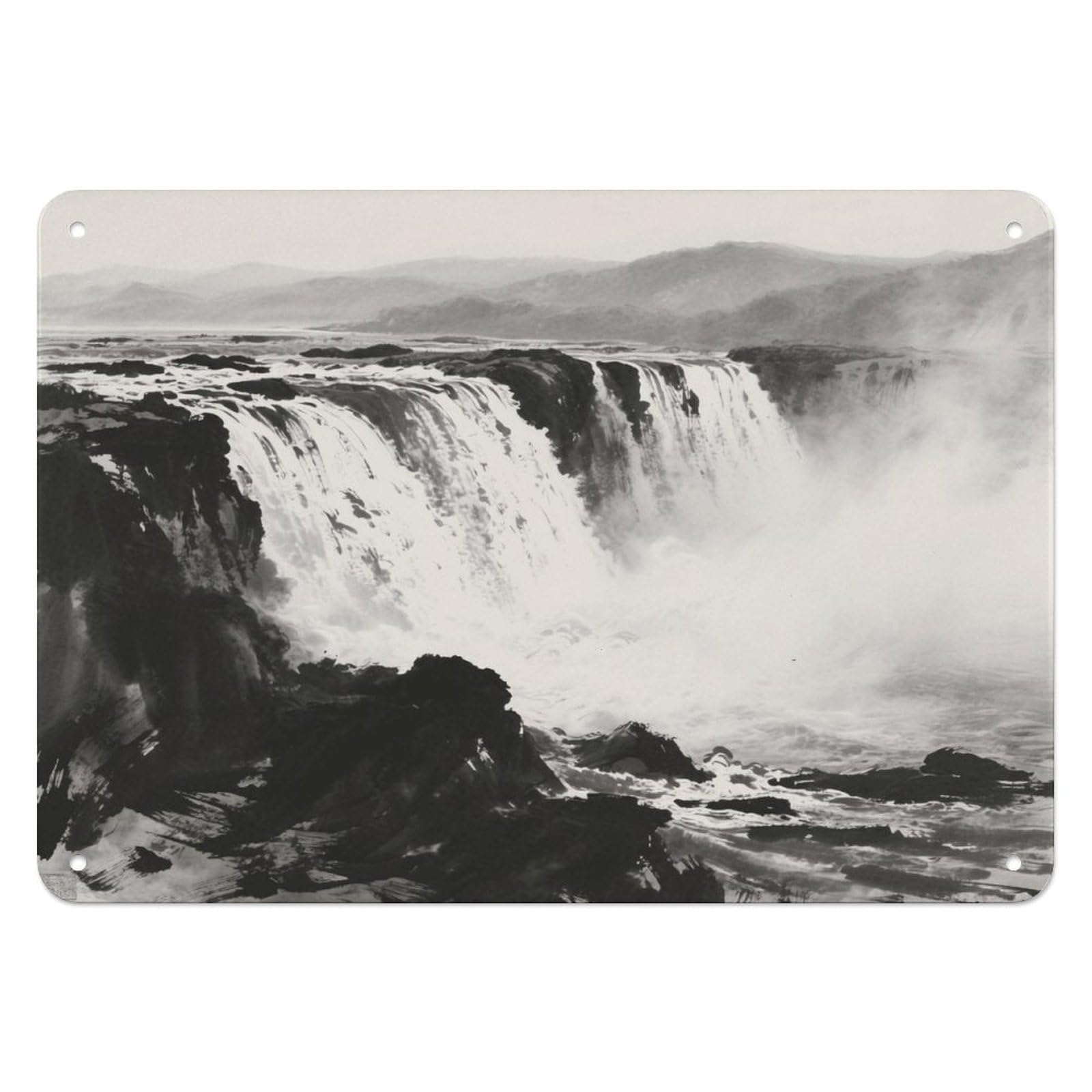 Fekiloot Style Niagara Falls Wall Decor Iron Painting Metal Sign