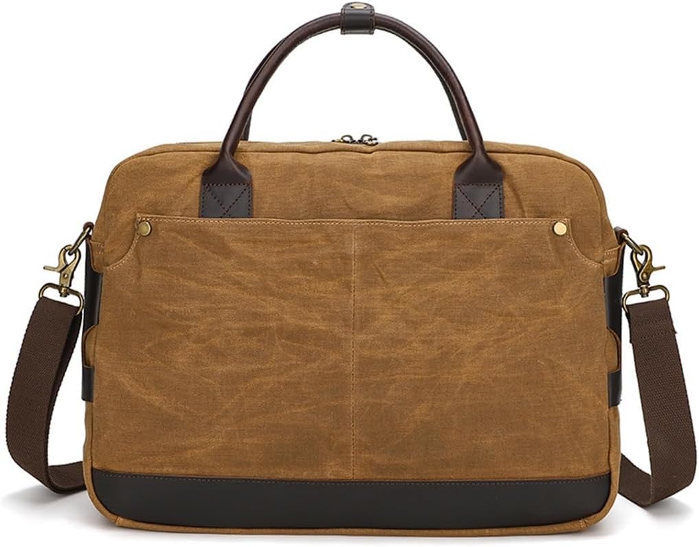 Briefcase Carrying Men's Canvas Vintage Shoulder Oblique Straddle Package Outside Travel