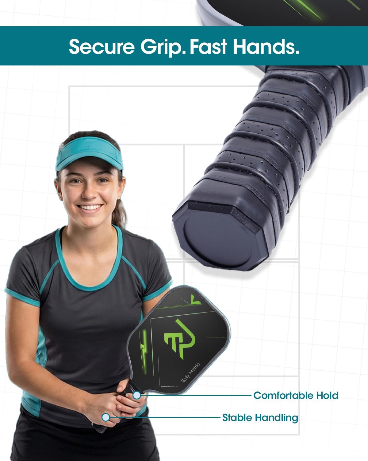 Carbon Fiber Pickleball Paddle for Control and Stability, 16mm Core for Reduced Vibration and Consistent Feel, Wide Sweet Spot, Lightweight Durable Build
