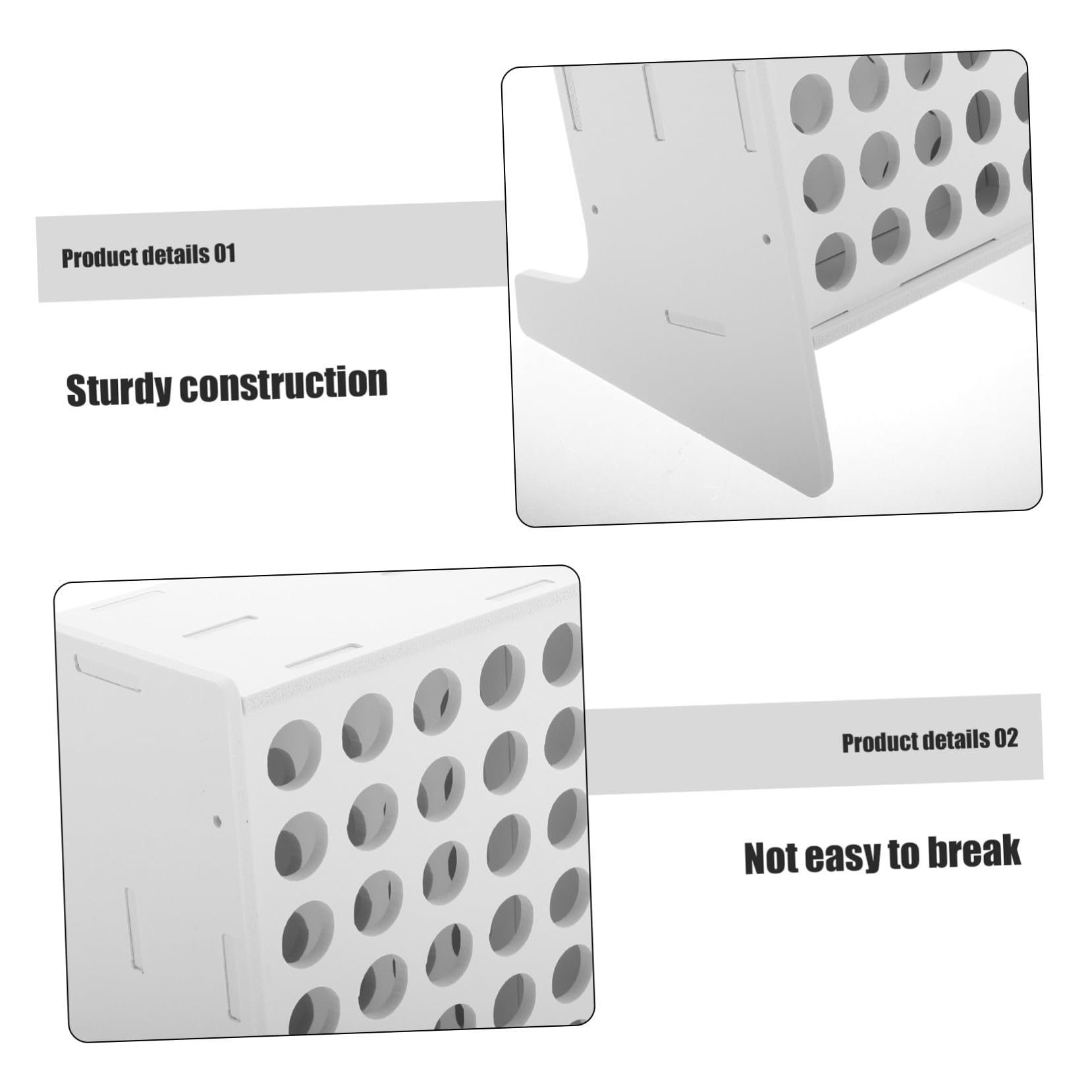 WOONEKY Organizer Facile da Pulire in Plastica 45 Fori Portapenne e Design Inclinato per Festa Scuola Decor e Uso Domestico e Scolastico