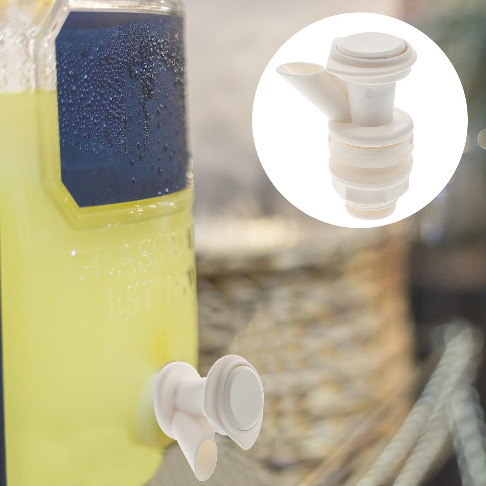 2 Pezzi Rubinetto per Distributore di Bevande in Pp Bianco Leggero Compatto per Dispenser di Acqua Potabile per Eventi All'aperto e Feste