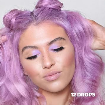 Shrine Drop It PURPLE Hair Dye Drops | Semi-Permanent Vegan Customisable Hair Colour | Mix with Conditioner | Vegan & Cruelty-Free | Temporary Hair Dye | 20ml