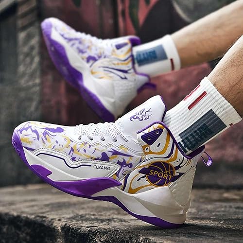 Miniatura 5 de NCNDB Zapatos de baloncesto unisex antideslizantes para correr, zapatos deportivos de baloncesto profesionales, zapatos de moda para hombres