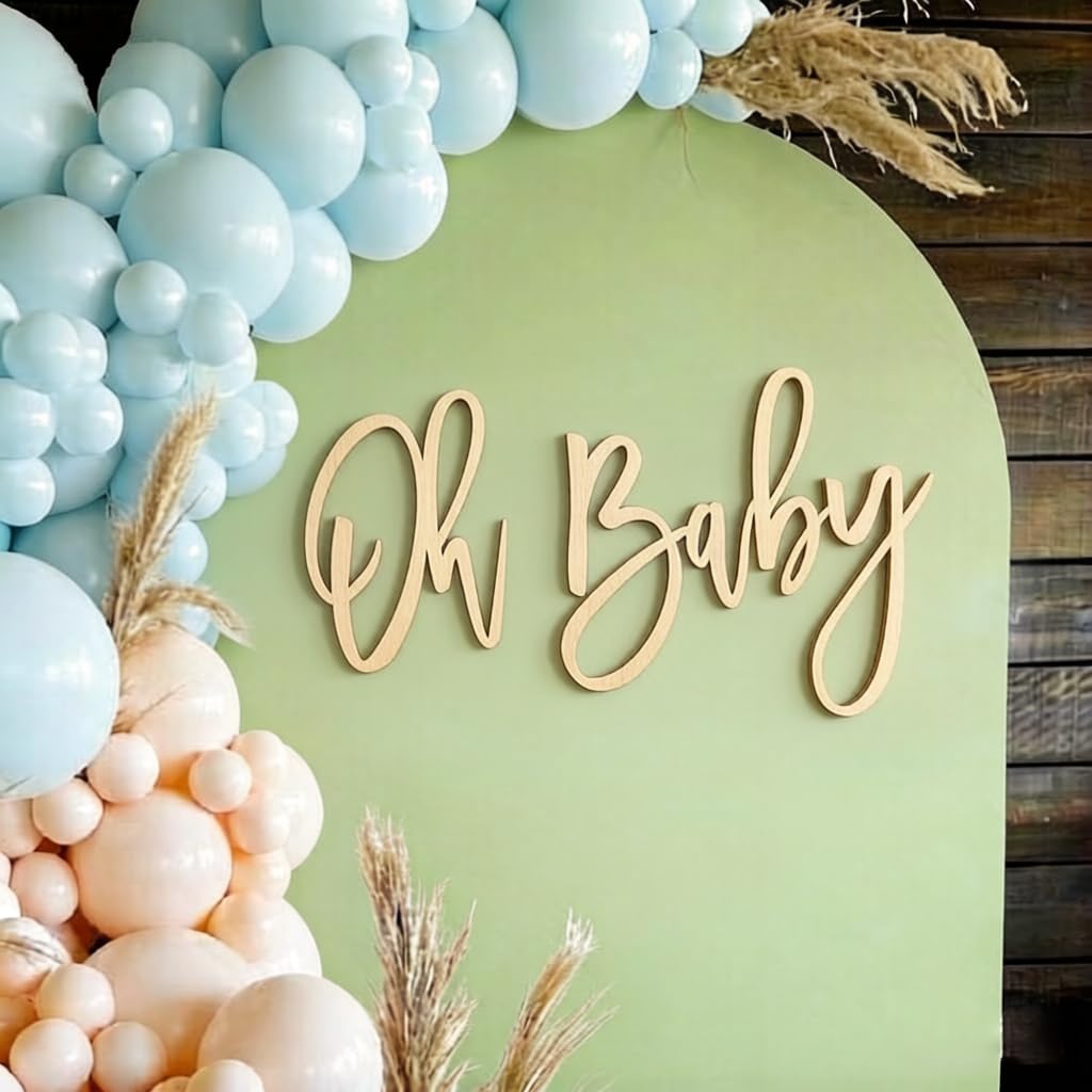 Photo 1 of *MAJOR DAMAGE*
Oh Baby Sign, Wooden Party Decoration for Baby Shower, Gender Reveal, Birthday, Photo Backdrop