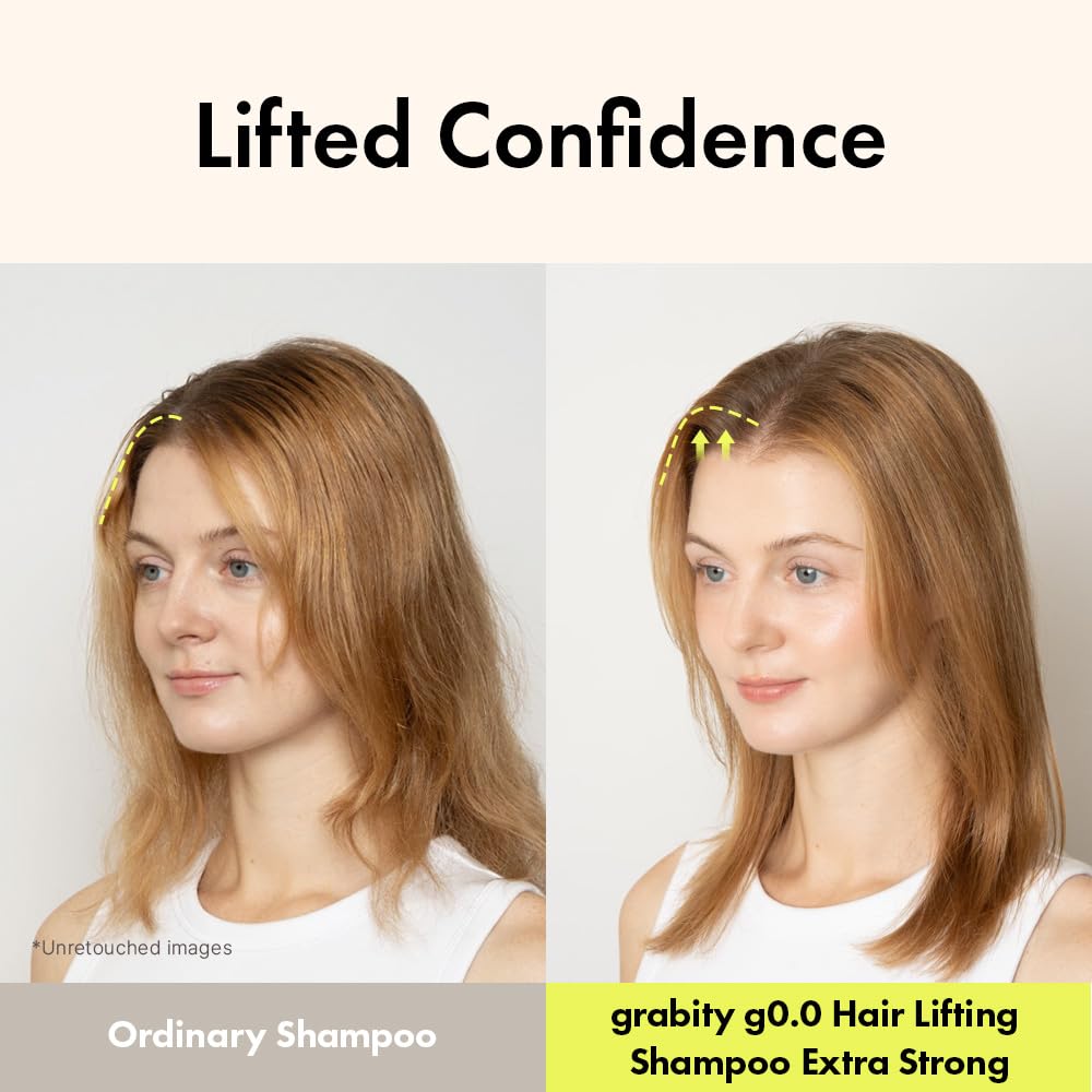 grabity g0.0 Shampoo Volumizzante Extra Forte, con Biotina e Acido Salicilico, Vegano e Senza Solfati, 475 ml