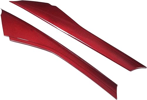 Miniatura 4 de Moldura de cubierta de pilar lateral A para parabrisas delantero compatible con Corvette C7 Stingray 2014-2019 100% fibra de carbono real, 2 piezas,