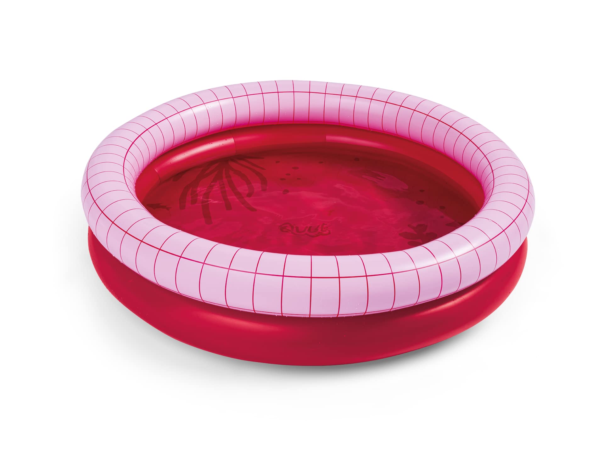 Quut - Dippy - Inflatable Pool in Premium Quality PVC (0.3 mm) - Fun and Design from 2 Years - 120 cm Diameter (Cherry Red)