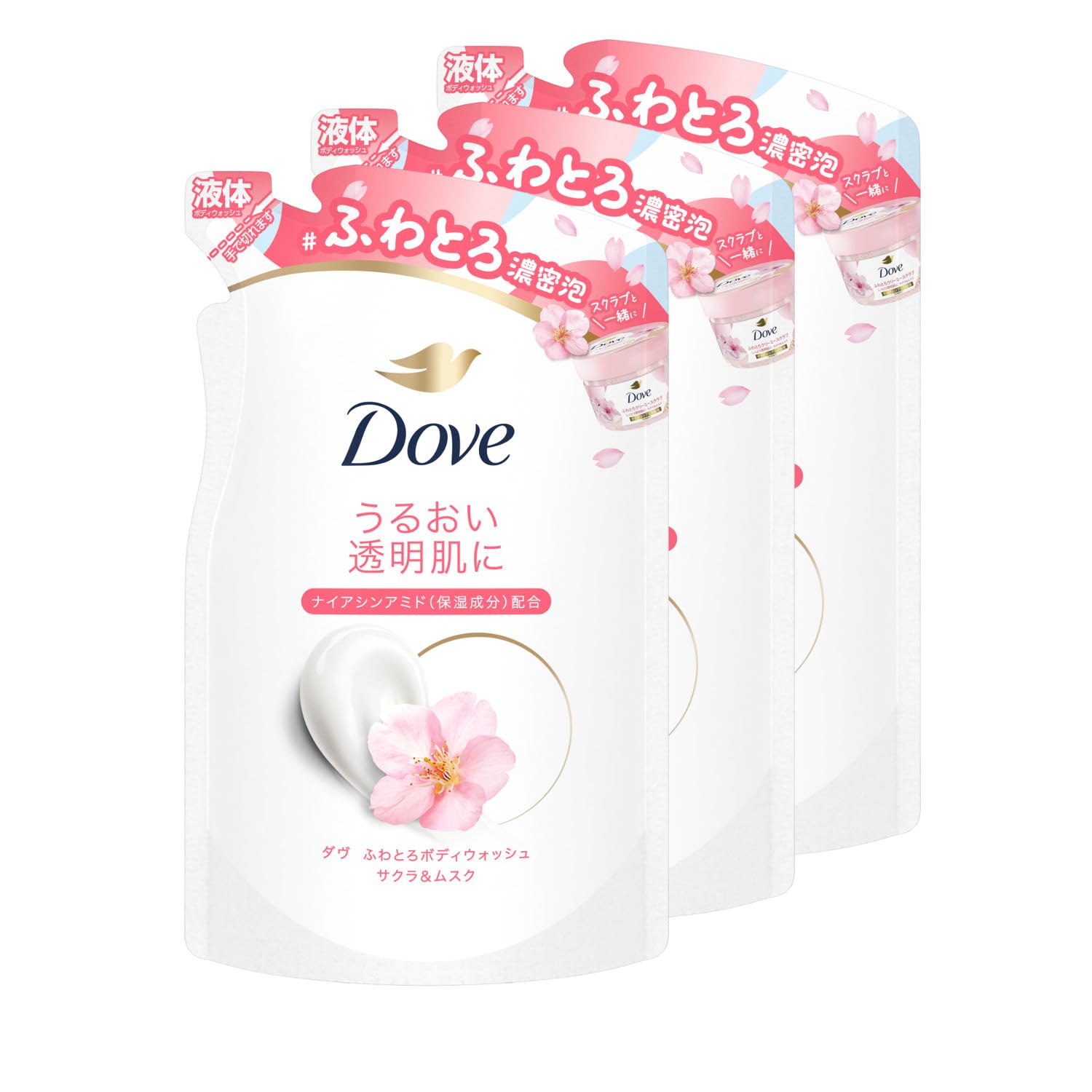 Amazon | Dove(ダヴ) ボディソープ ふわとろボディウォッシュ サクラ