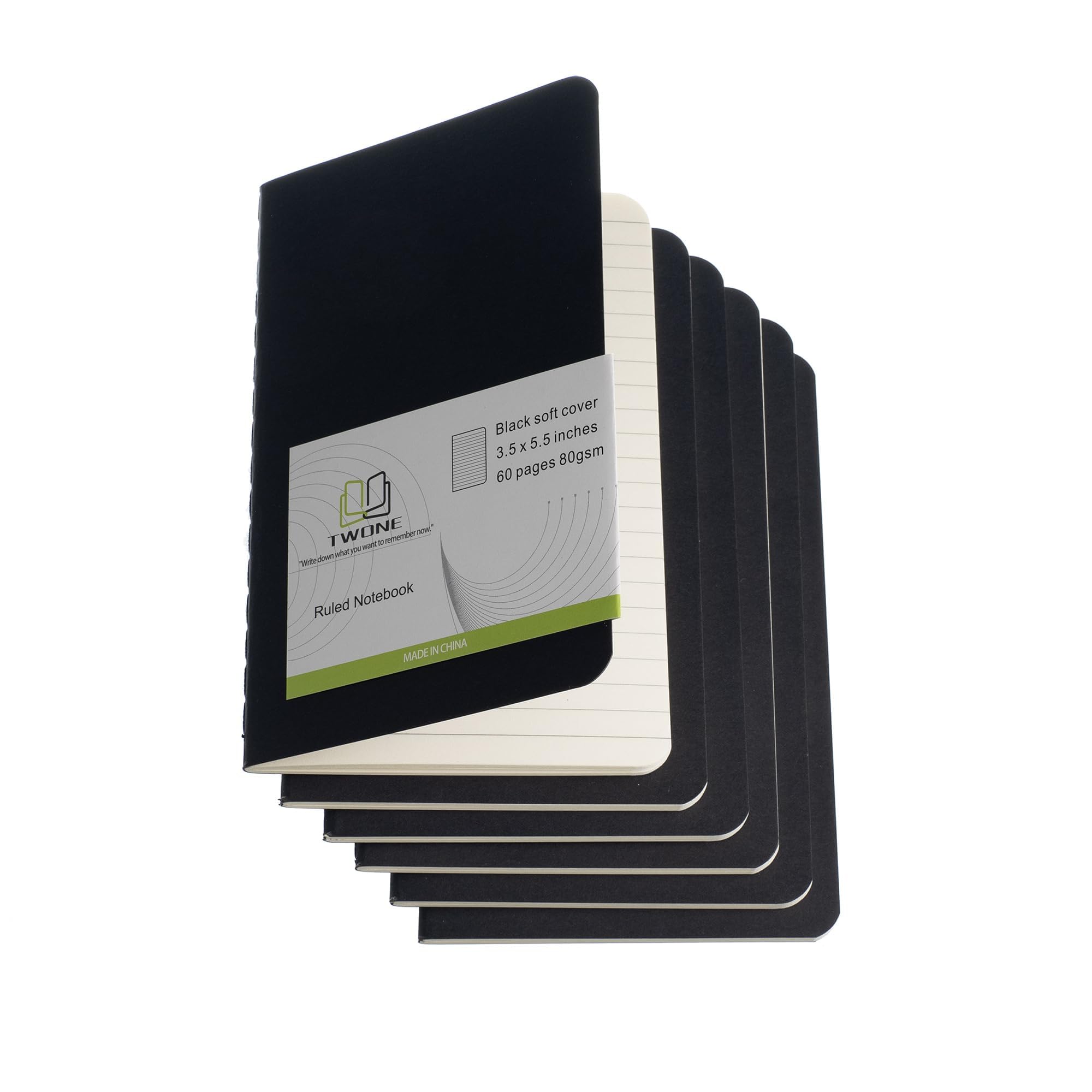Amazon.com : TWONE 6 Pack Mini Pocket Notebooks, 3.5x5.5, Lined