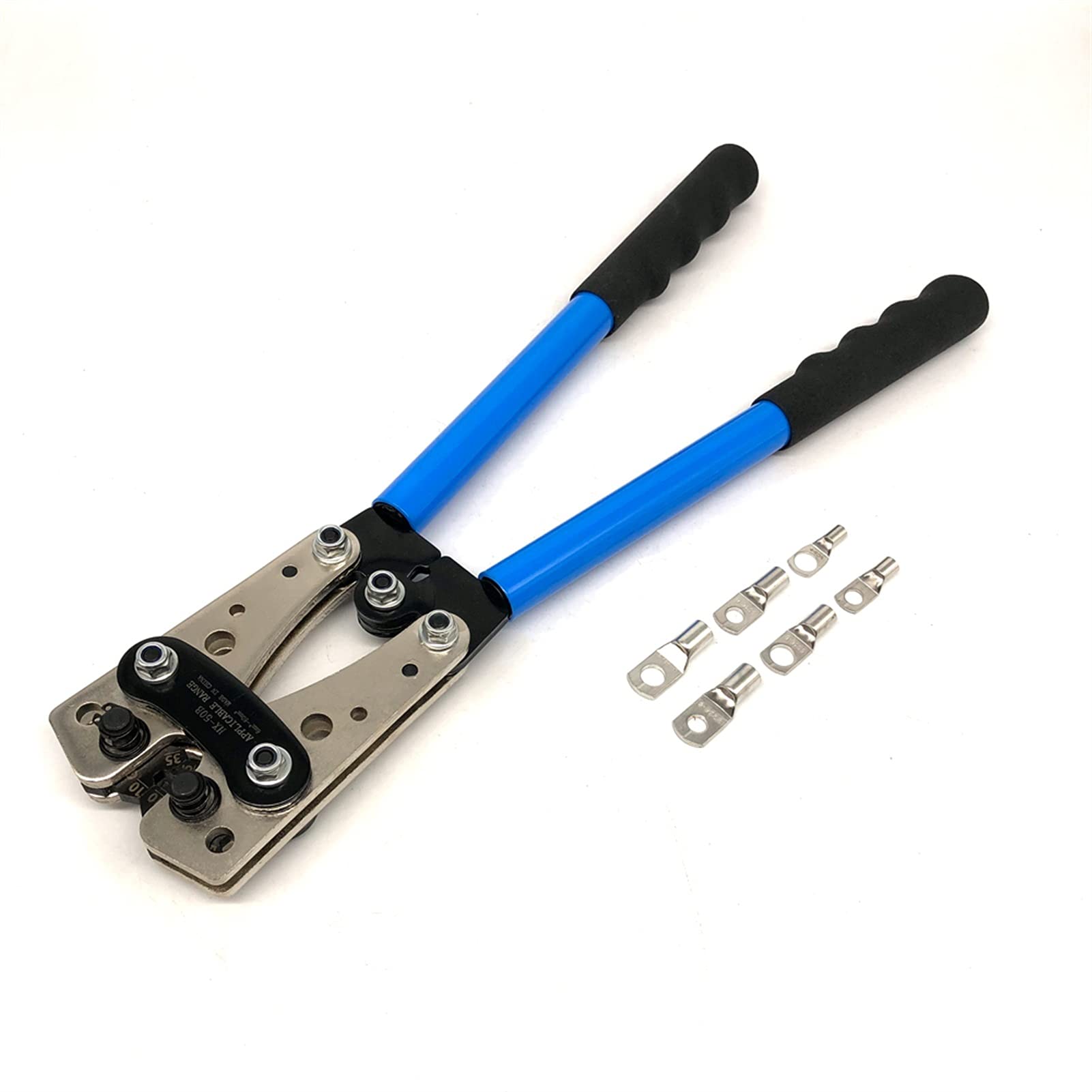 Strumento per crimpare i fili Pinze di crimpatura del terminale del morsetto dell'anello del rame del cavo HX-50B 6.0-5 Connettore della batteria Automotive 0mm2 60/10 0PCS BOX.(Hx 50b)