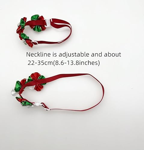 Miniatura 6 de Hixixi 15 piezas de corbatín de Navidad para perro, gato, cachorro, corbatín de flores, collares para festivales de Navidad, accesorios de aseo para