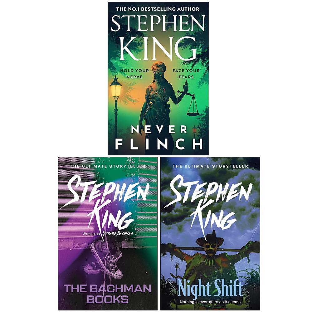 Stephen King Collection 3 Books Set (Never Flinch, The Bachman Books & Night Shift)