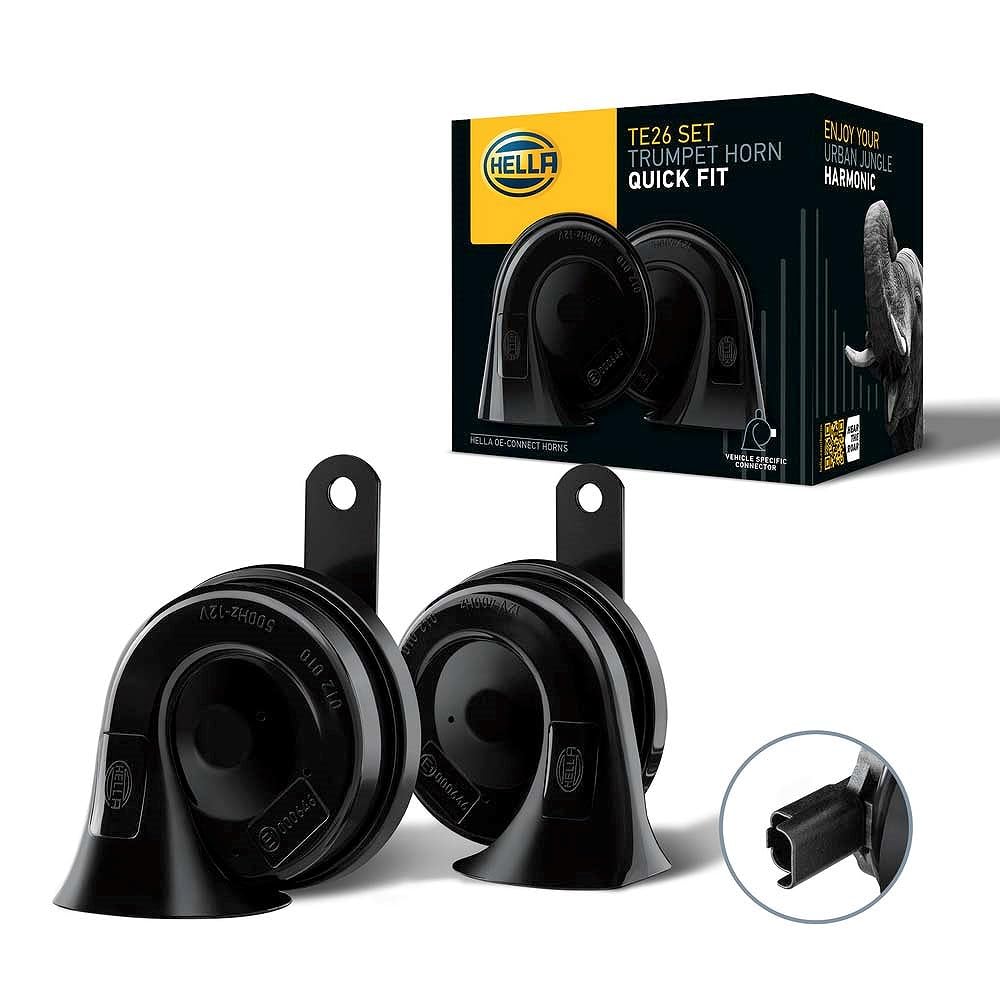 Hella 12V Twin Trumpet Horn - Fits Dacia Sandero & Stepway