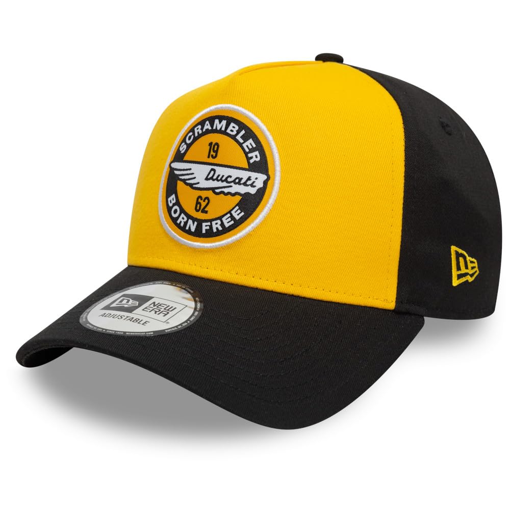 New Era Unisex Medium Yellow Adult's Scrambler Patch Ducati Motor Sport Baseball Cap Hat