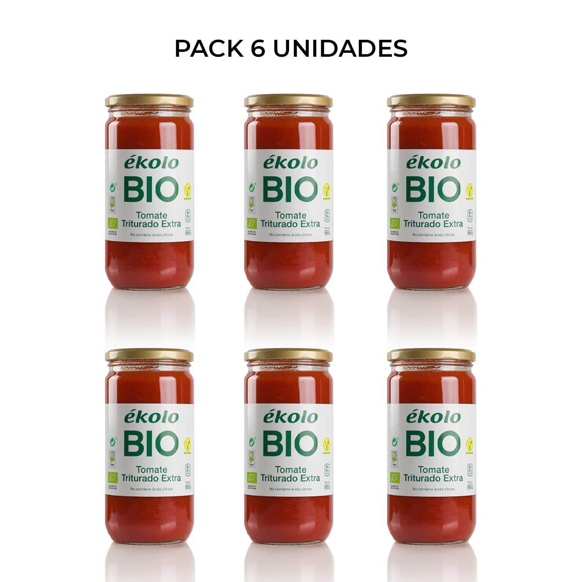 Ekolo Tomate Triturado Ecológico 6 Tarros 660 G 3960 ml