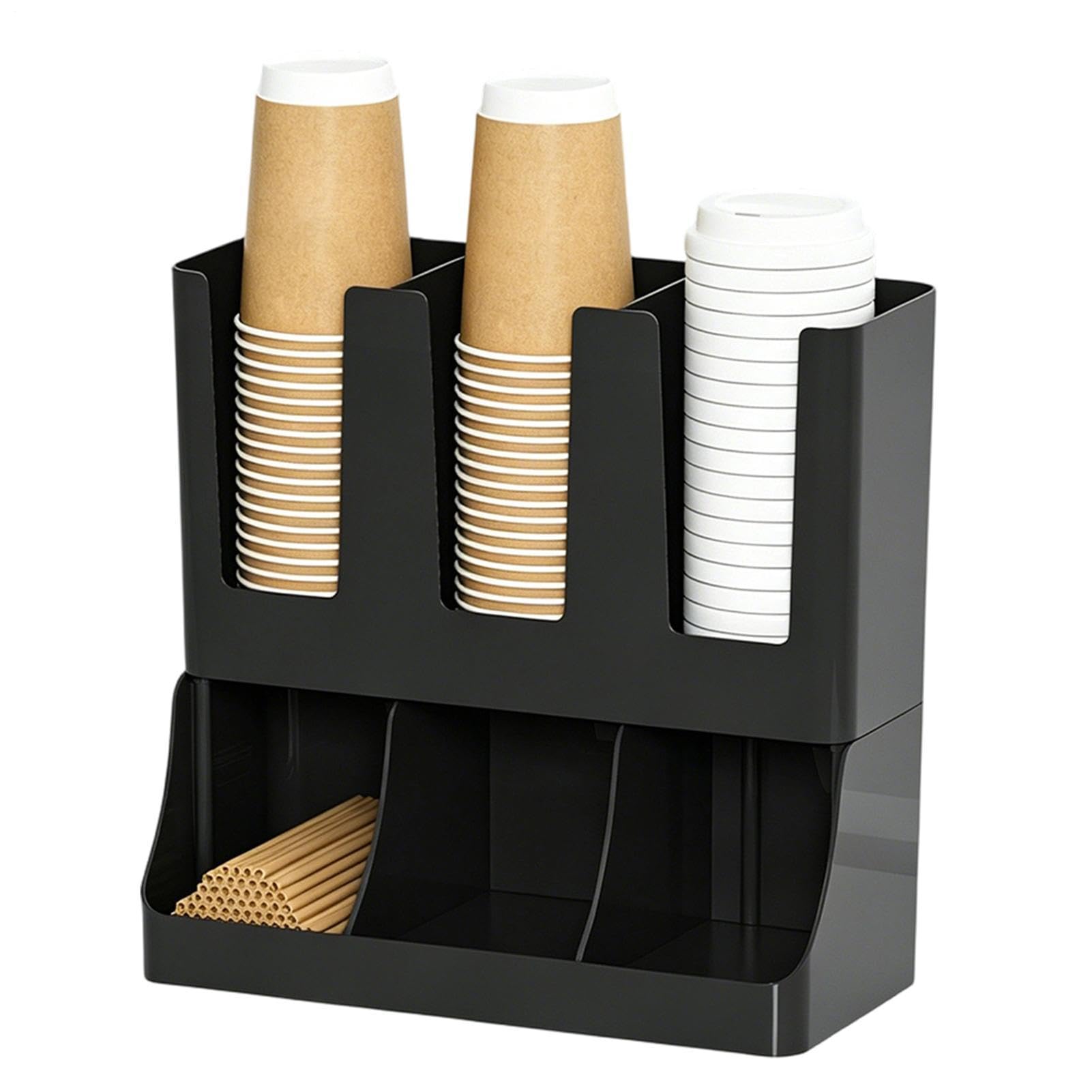 Stazione di caffè | Montaggio a parete di grande capacità, organizer per stazioni del caffè per bancone, per cialde, pacchetti di tè, condimenti, sciroppo, casa, cucina, armadio, dispensa, tavolo da