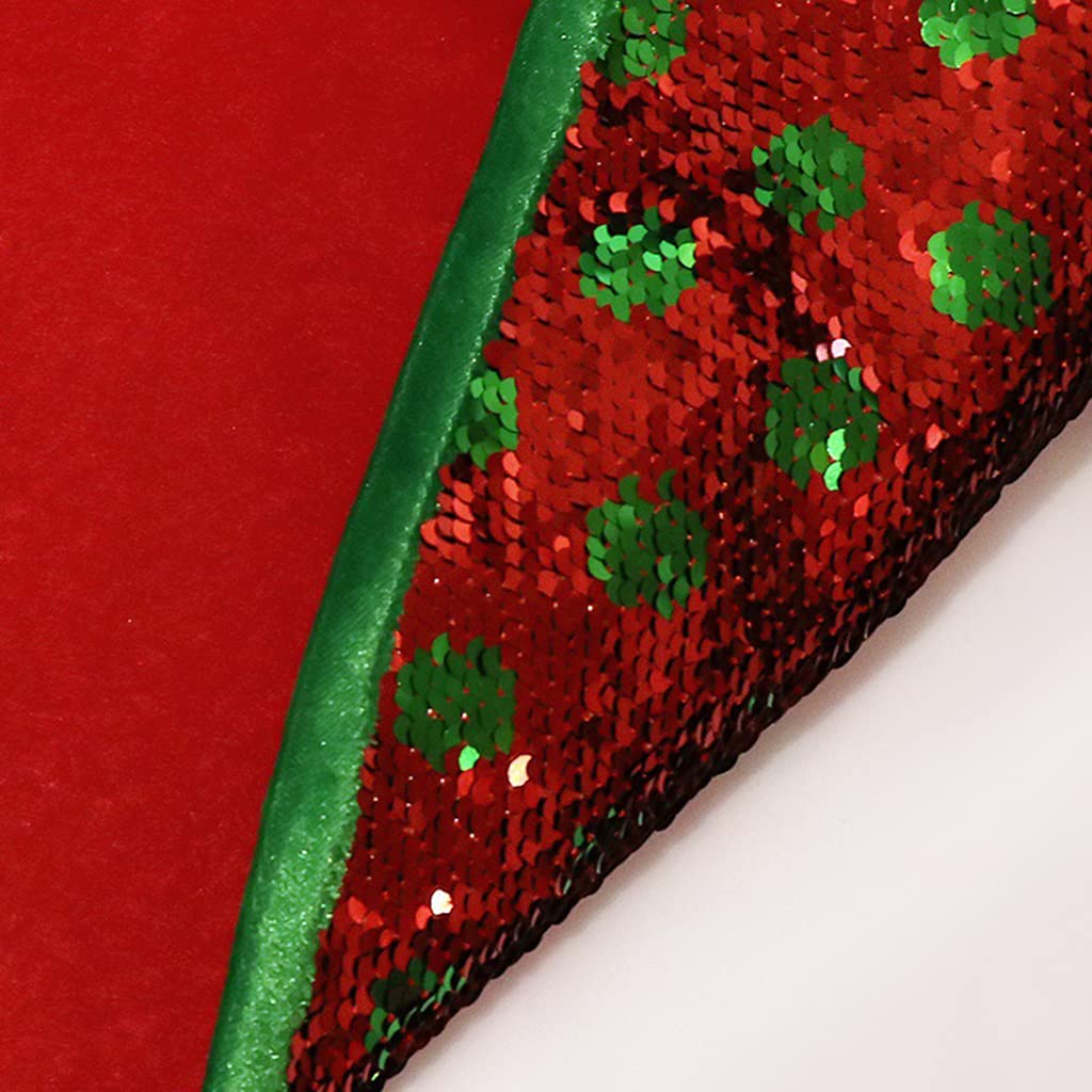 Collar de árbol de Navidad de 76 cm, cubierta base de falda de lunares, collar de Navidad, pequeño