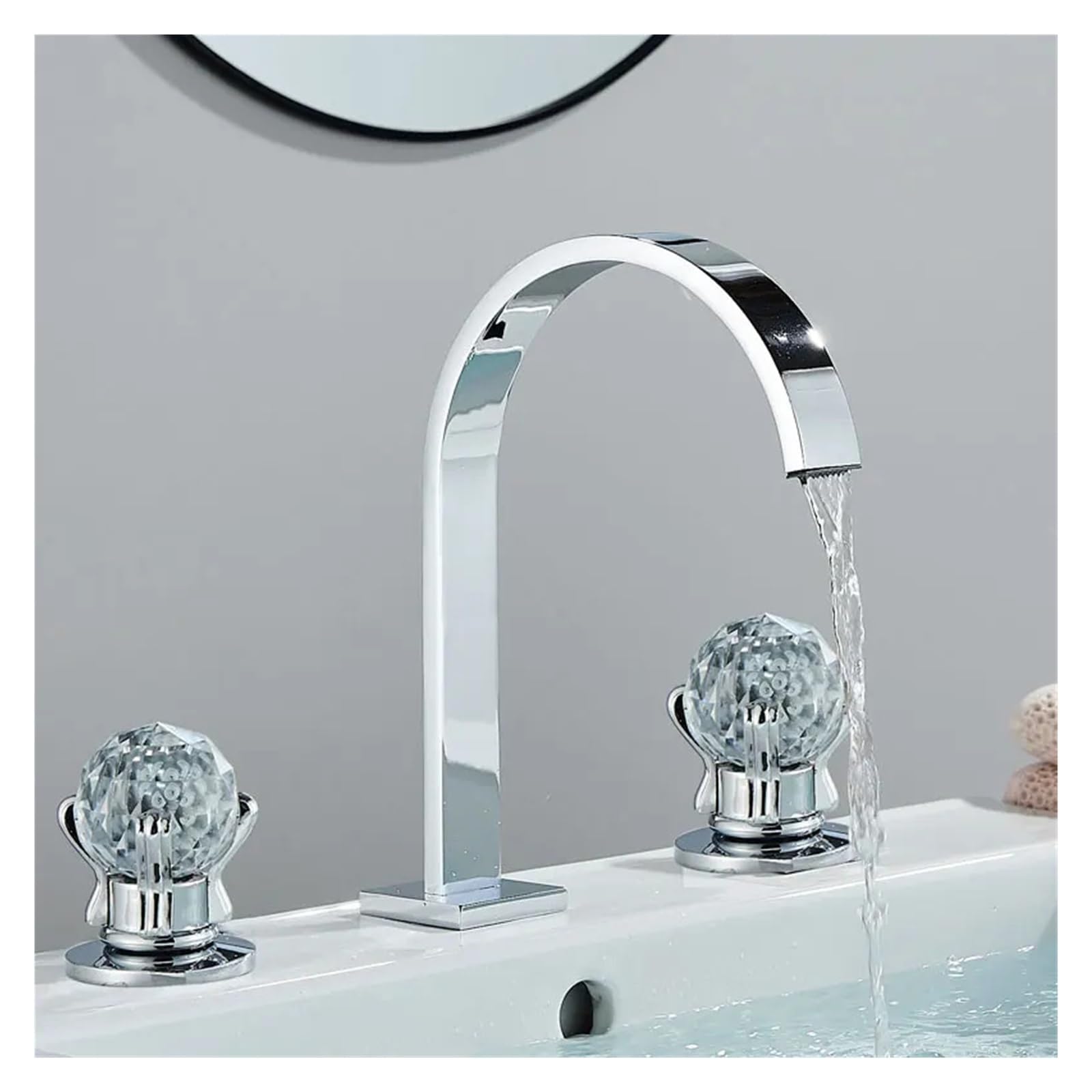 Mitigeur d'évier de vanité eau chaude et froide double commande