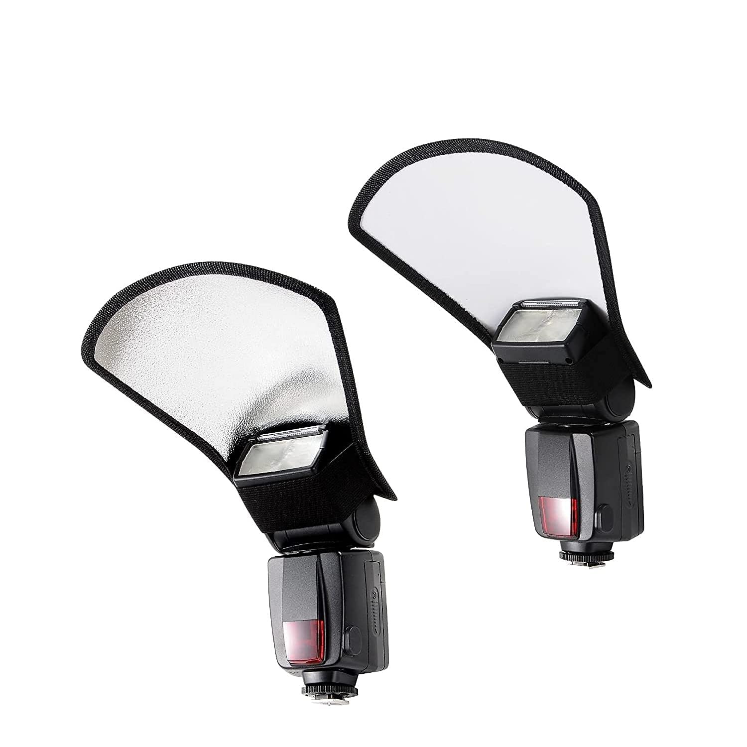 coku Flash Diffuser Reflector for Camera Universal Mount Photography Bend Bounce Flash Cap for Speedlight (Pack of 2)-image-6