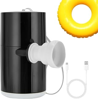 Flotador de piscina inflable, bomba eléctrica para botes inflables, bombas de cama inflables eléctricas con luz LED, cama de camping, equipo de inflación para aventuras al aire libre, resoluble