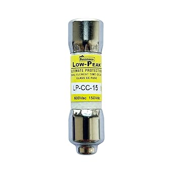 New OEM LP-CC-15 LP-CC-15A LP-CC 15A 600Vac Time Delay Fuse, Pack of 10