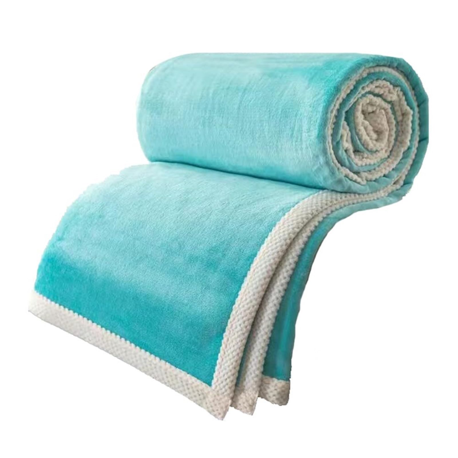 Super Soft Flannel Queen Size Blanket for Bed, Lightweight Fuzzy Plush Warm Throws for All Seasons for Couch and Bed(Blue,180 * 200cm)