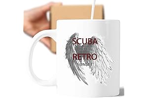 Funny Retro Sunset Scuba Diver Coffee Mug