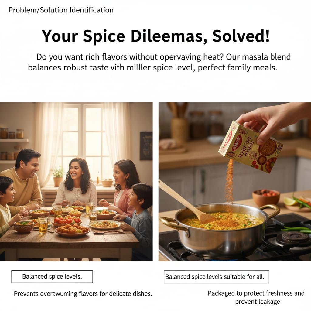 Chaubejee Dal Masala, Indian Lentil Spice Blend, Dal Tadka Masala Powder with Rich Aroma & Flavour (1Kg) - Image 6 thumbnail