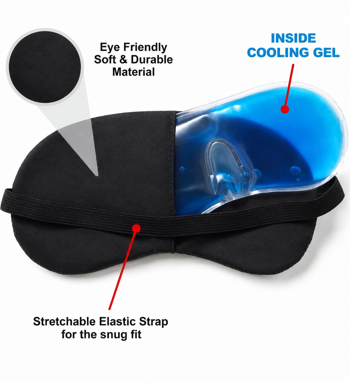Cooling Eye Mask Reusable Mask for Puffy Eyes,Eye Ice Pack Eye Mask with Soft Plush Backing for Dark Circles, Stress Relief, Sleeping — Amazon image 3