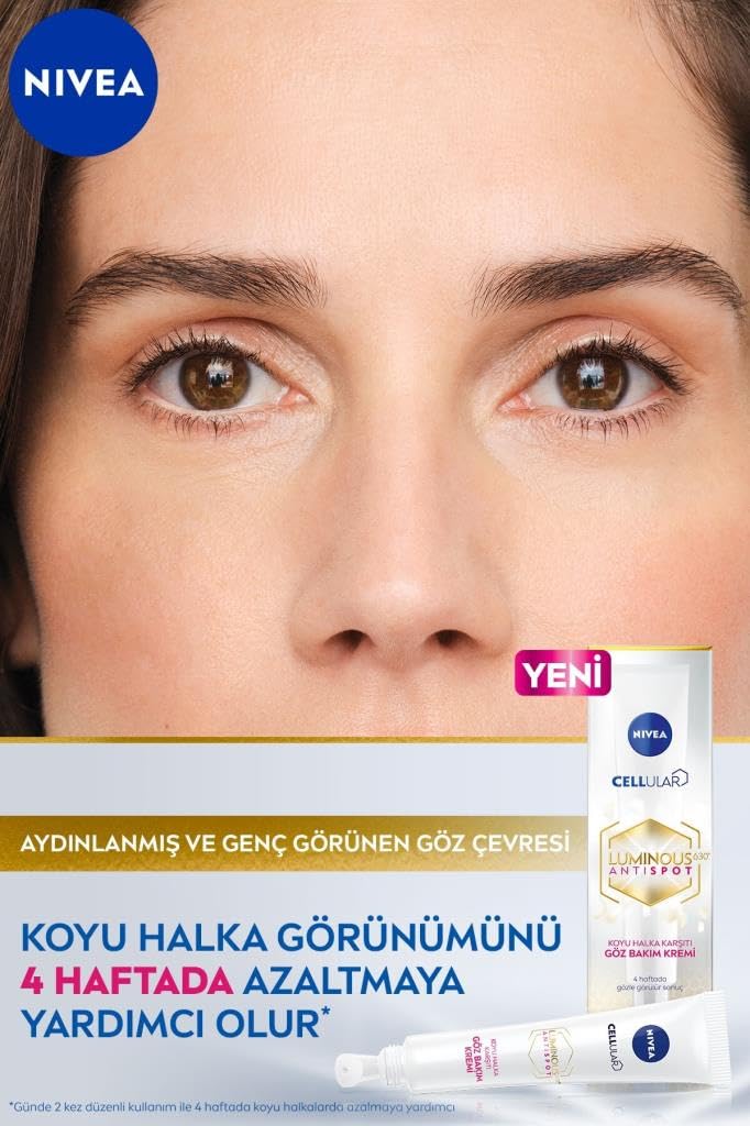 NIVEA Luminous630 Leke Karşıtı Cilt Bakım Seti,Gündüz Yüz Kremi 50ml,Gece Kremi,Cilt Serumu,Göz Kremi