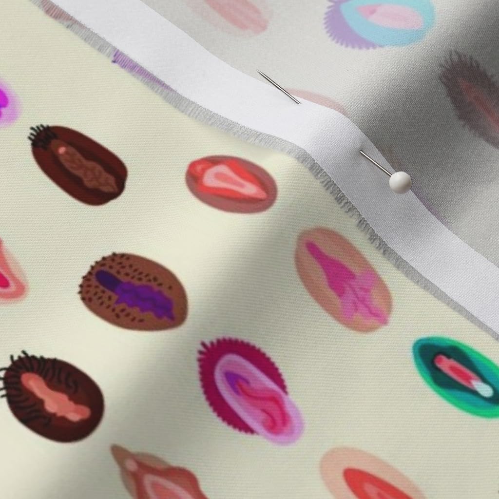 Spoonflower Fabric - Medium Red Woman Uterus Girl Women Womb Female Anatomy Printed on Organic Cotton Sateen Fabric by The Yard - Sewing Quilting Apparel Home Decor