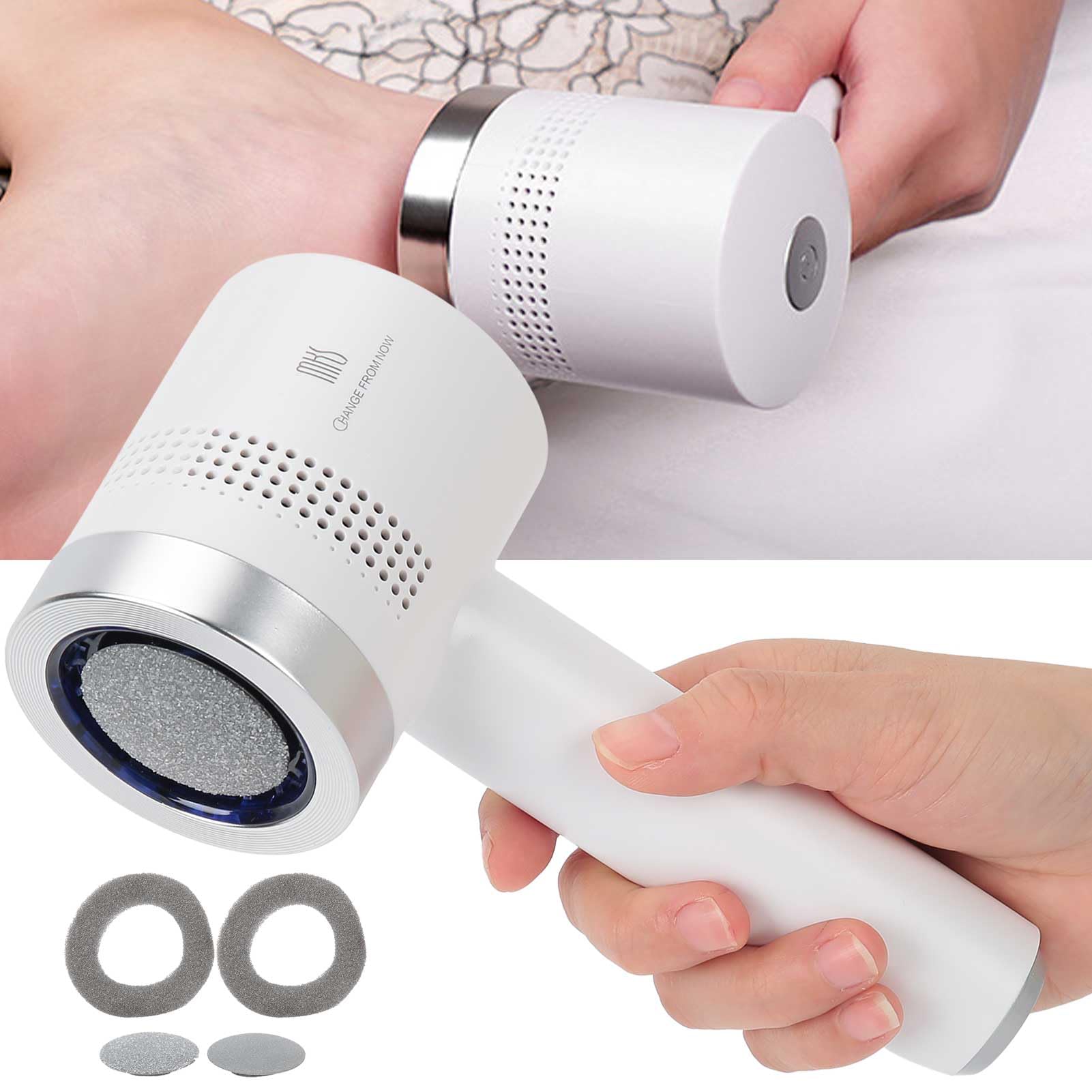 Smerigliatrice Elettrica Per Piedi, Rimozione Calli Elettrica Ricarica USB Esfoliante Callo Per Piedi Rimozione Pelle Morta Strumenti Per Pedicure Cura dei Piedi Per Talloni Pelle Secca E Pesante Mort