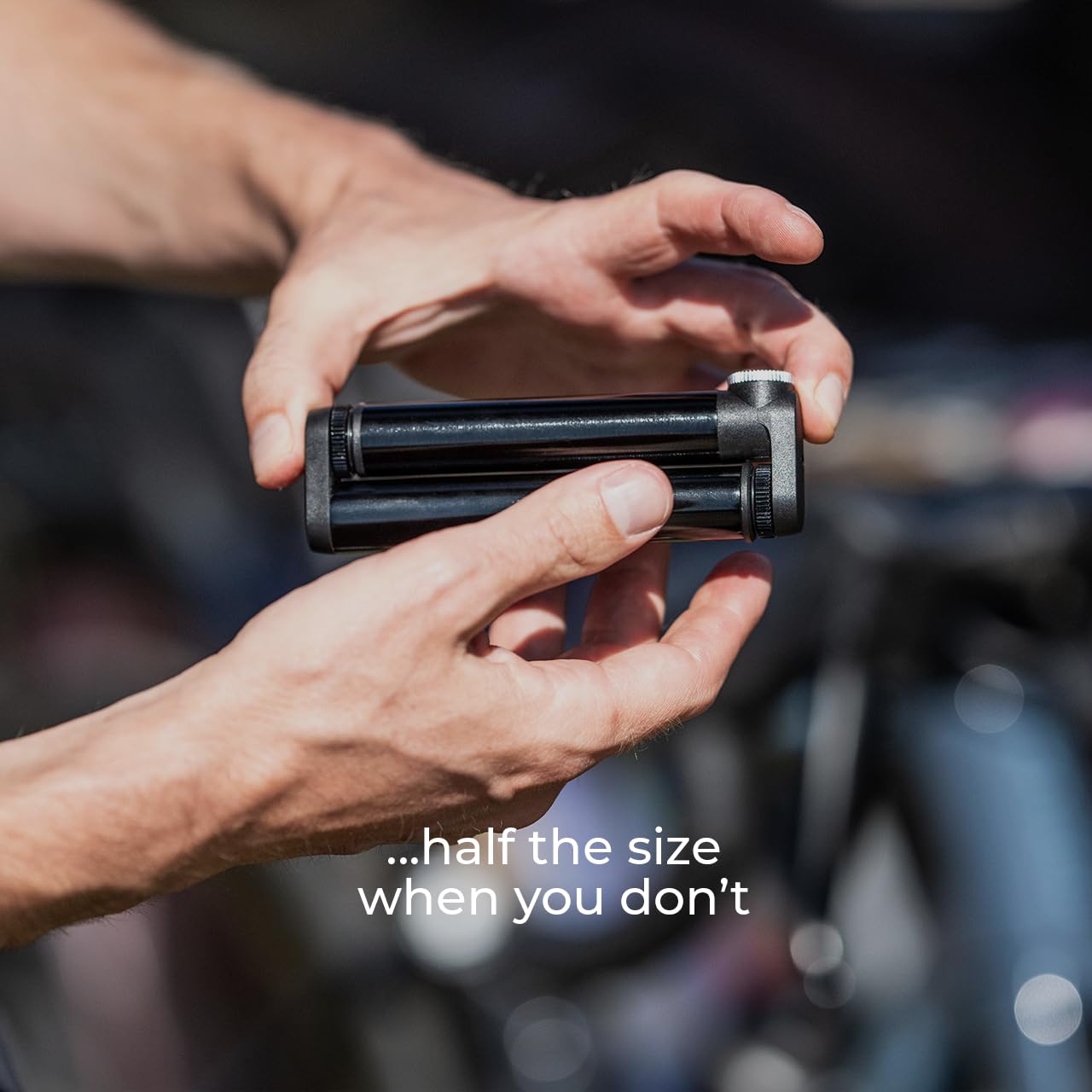 BBB Cycling - Bomba para Bicicleta Doubleshot - Minibomba Ligera con Manguera extraíble - Función de Alto Volumen y Alta presión - Tapa de válvula - Negro