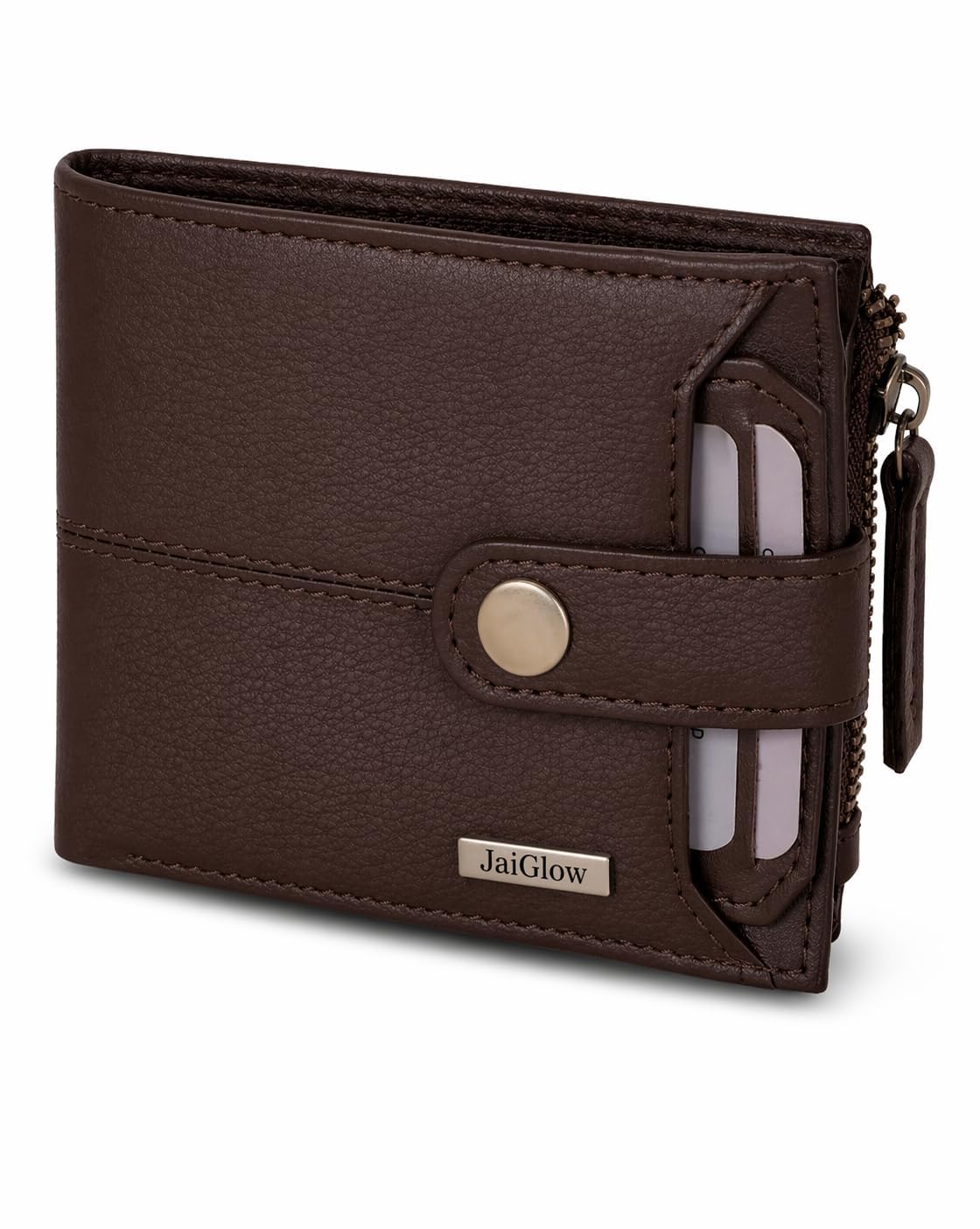jaiglow Premium Genuine Leather RFID Wallet for Men – Slim Detachable Card Holder | Anti-Theft Credit, Debit, ID & Cash Organizer for Everyday Use (Dark Brown)-picture-35