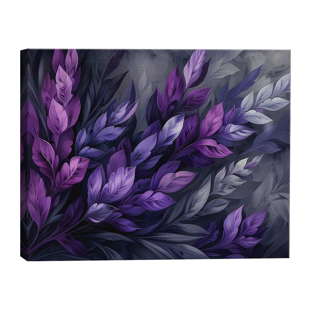 HomeGiftCentral Lavender Purple Dark Design 3 Canvas Wall Art Picture Prints Artwork Framed For Living Room Wall Home Decor Gifts For Family Art Easy
