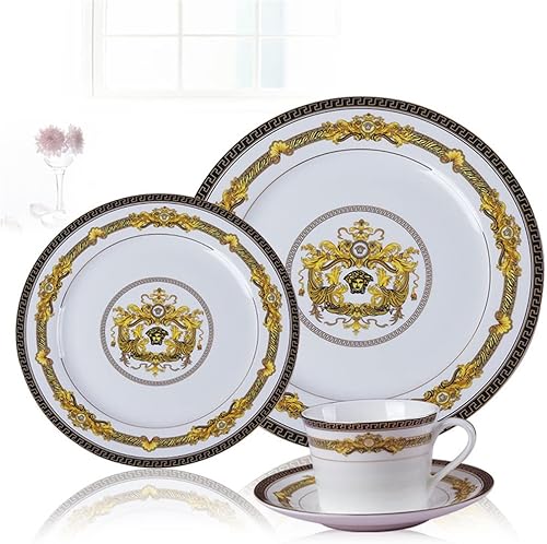 Miniatura 4 de BREWIX Bone CXDTBH - Juego de cubiertos de platos planos de cocina utensilios de catering platos de hueso plato de cuenco de restaurante cuchara