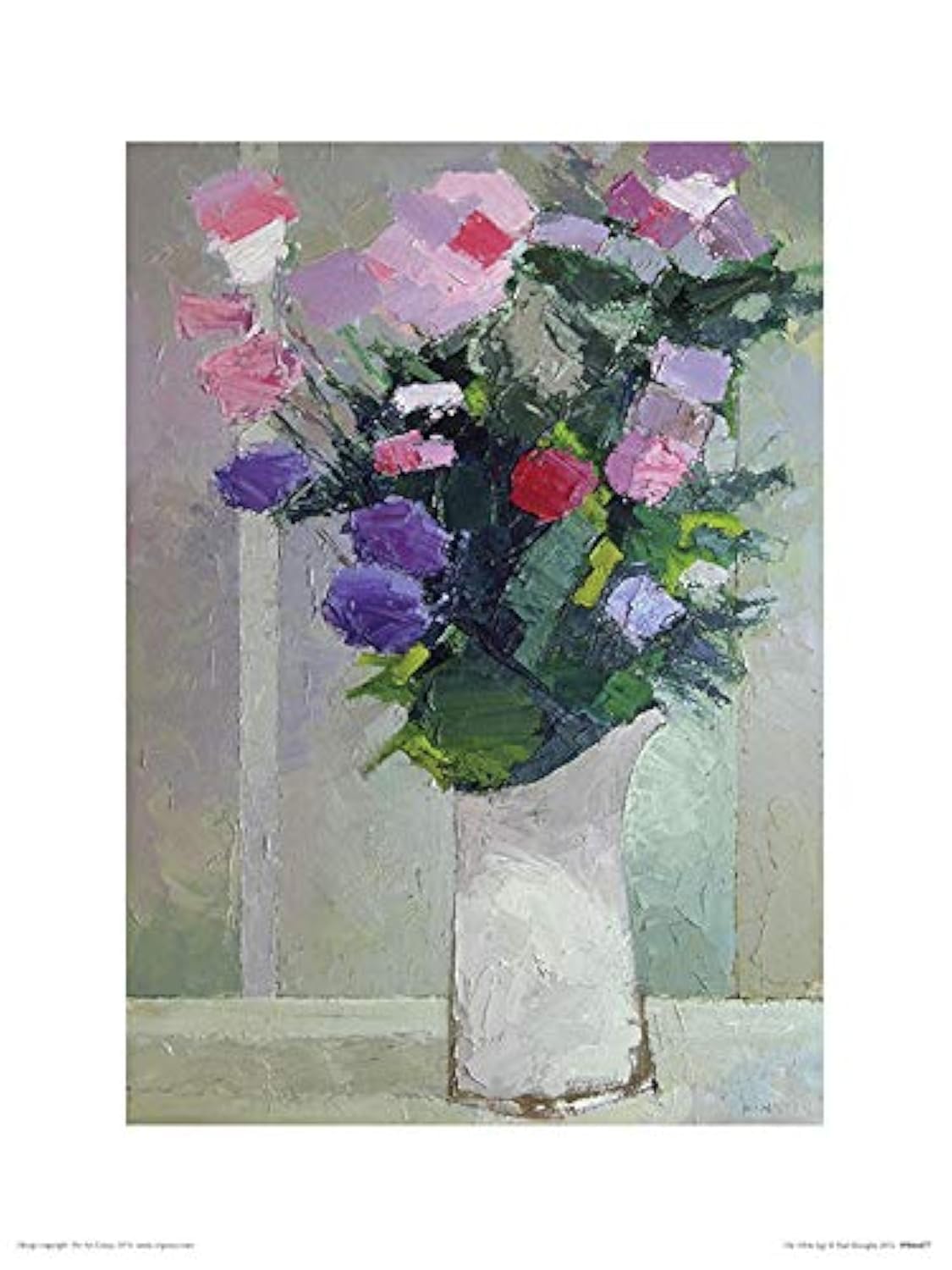 The Art Group "Paul Donaghy The White Jug Paper Art Print, Multi-Colour, 30 x 40 x 1.3 cm