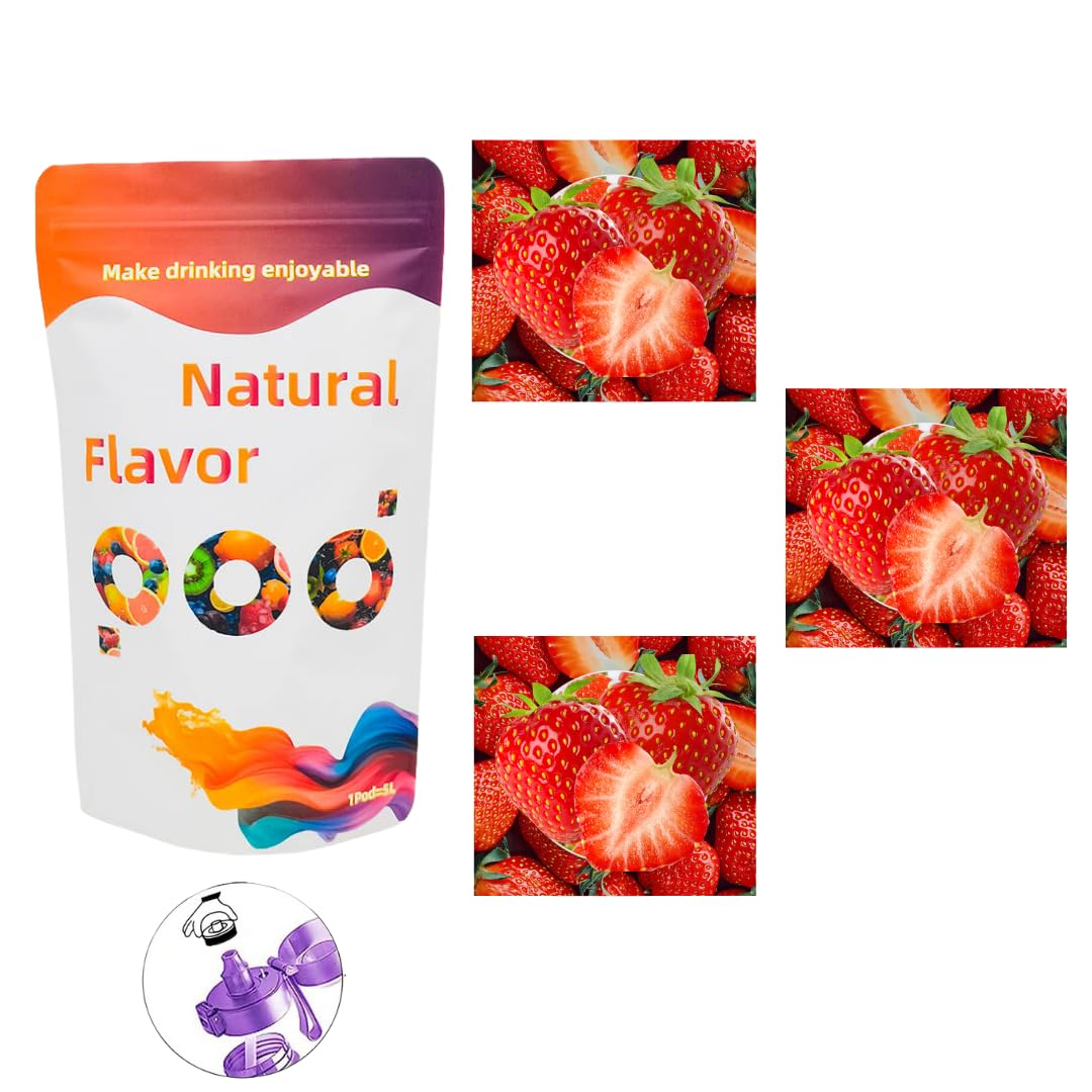 Aroma SipFlavour Pods Pack for Air Water Up Bottle, 3-Pack of Flavour Pods, 0 Sugar Flavour Pods with Fragrance Accessories for Sports Air Water Up Bottle (No Bottle) (Strawberry Pod x3)