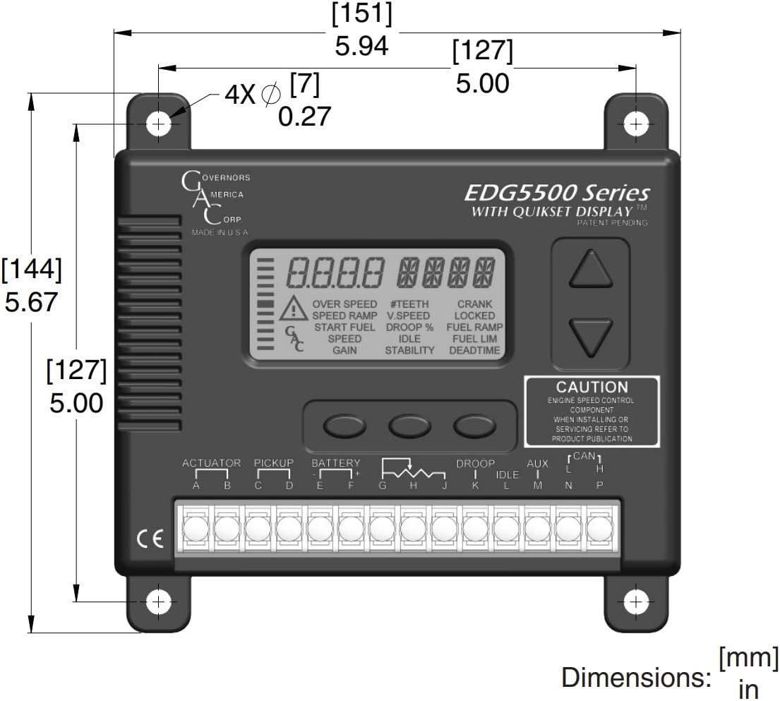 EDG5500 | 100% GAC Original! | Digital Speed Governor | Designed to Control Engine Speed with Fast and Precise Response to Transient Load Changes | Simple LCD User Interface