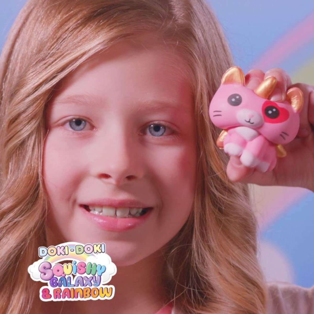 Sbabam, Doki Doki Squishy Galaxy and Rainbow, gry dla dzieci z kioskiem, zabawki Squishy, małe miękkie gumowe lalki, zestaw 3 saszetek, pomysły na prezenty dla dzieci, od 3 lat