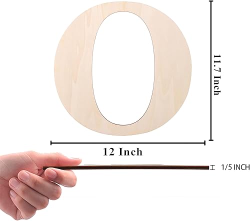 Miniatura 2 de Letra de madera de 12 pulgadas, letras de madera para decoración de pared, letras de madera en blanco sin terminar de 15 pulgadas para decoración de